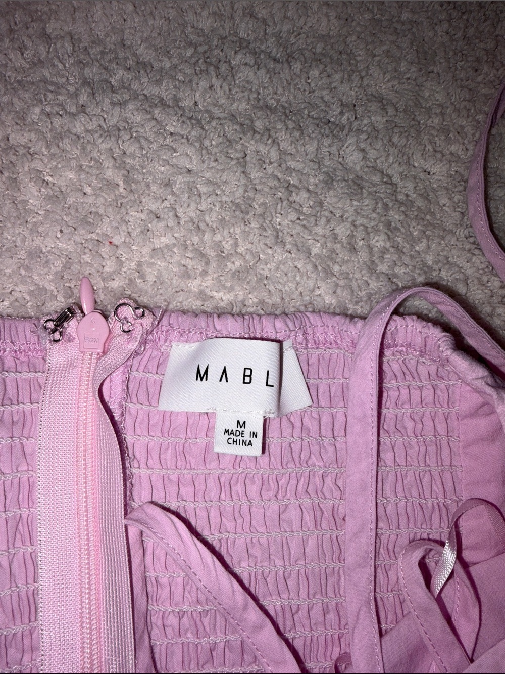 Mable Women’s Pink Strapless Peplum Top - Picture 2 of 3